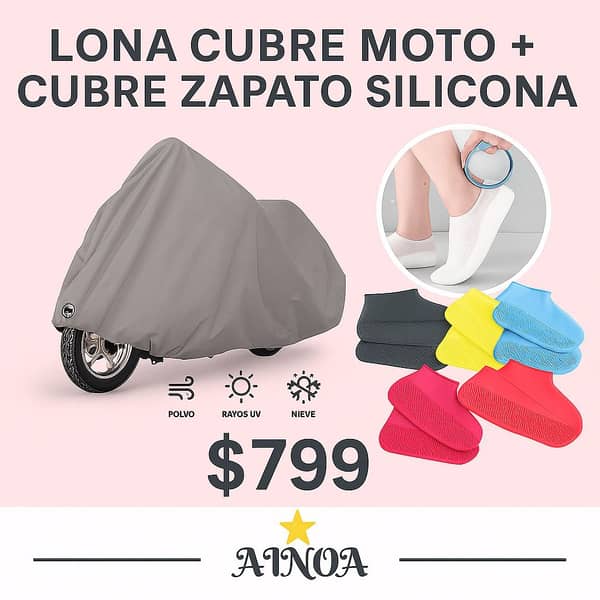 Lona Cubre Moto + Cubre Zapato silicona